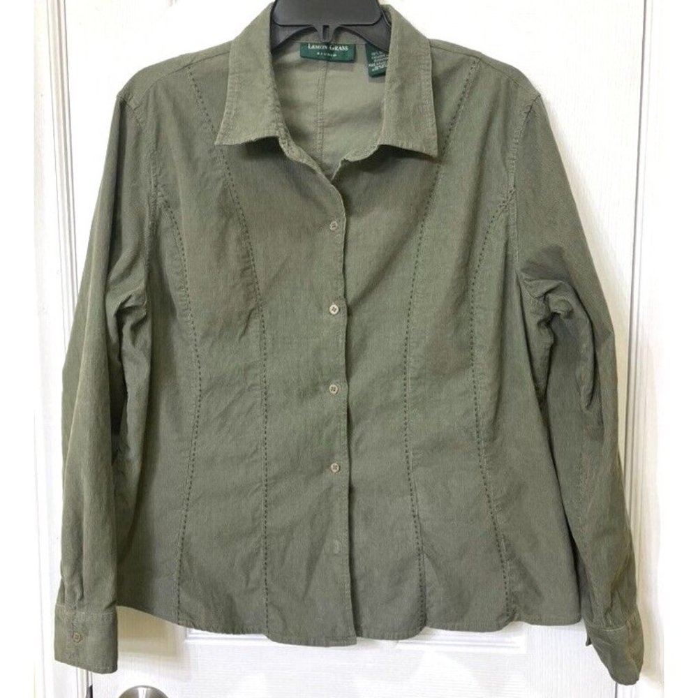 Lemon Grass Studio top women's size XL corduroy fabric excellent shape